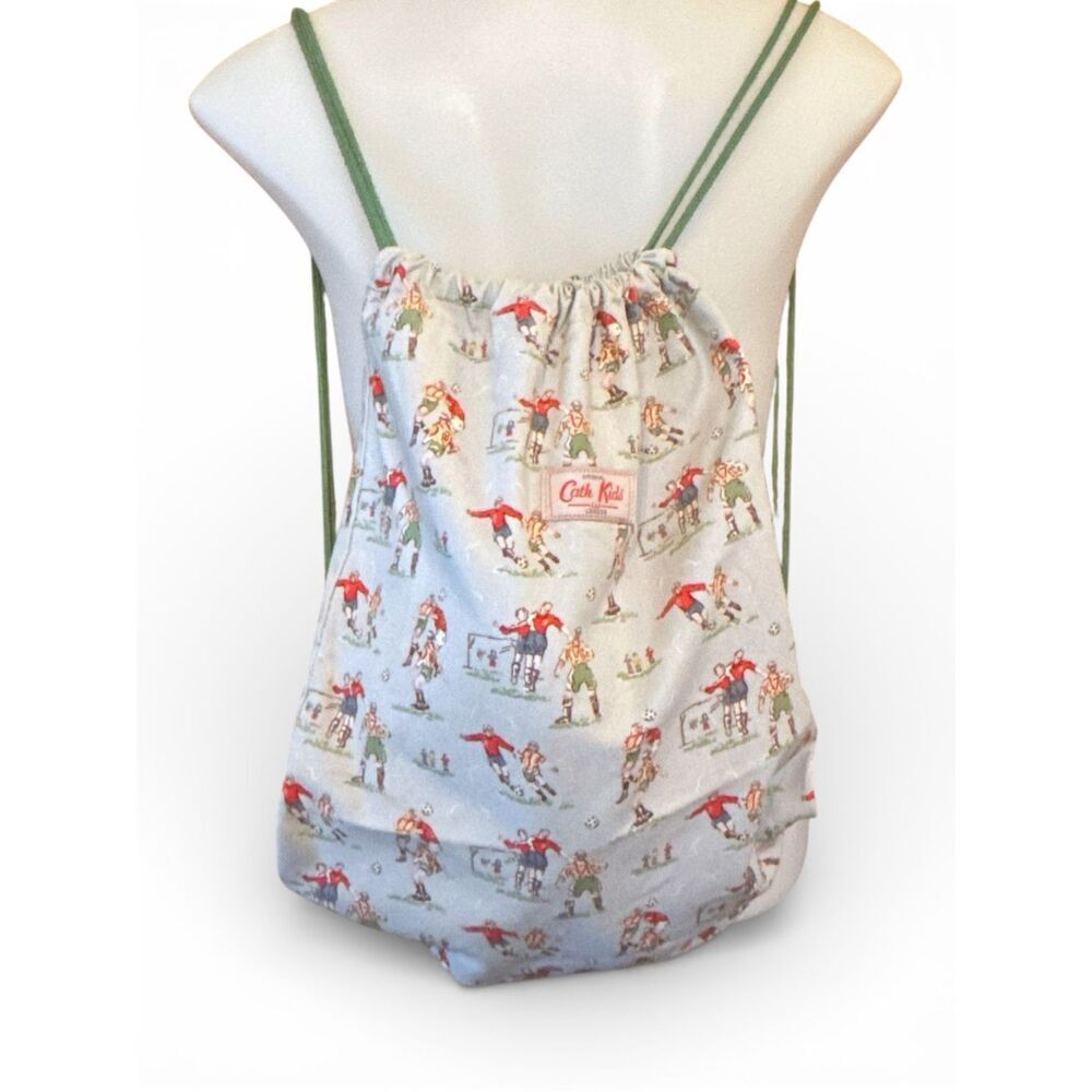 CATH KIDSTON LONDON Kids Light Blue Drawstring Football Soccer Bag Discontinued